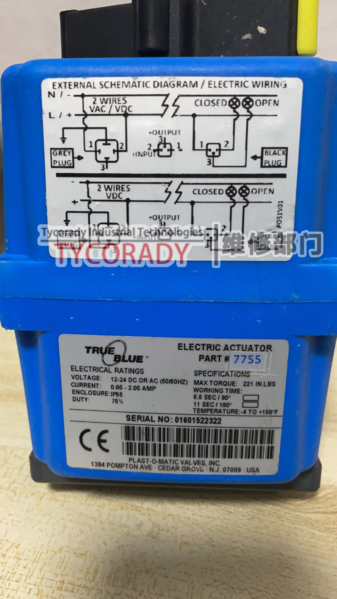 TRUE BLUE 電動執行機構維修